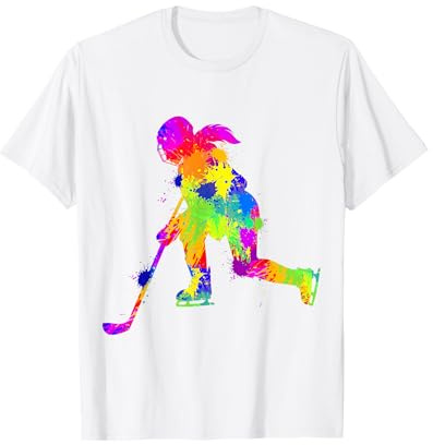 Hockey Ice Hockey Girls Women Youth Kids T-Shirt