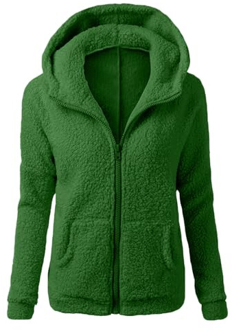 2025 Chaquetas de Felpa Suave para Mujer Cálida Cremallera Abrigo con Capucha Casual Suéter Ligero y Cómodo Sweatshirt Hoodie Talla Grande Rapa Mjuer Invierno Blusas Tops Cazadora Jersey