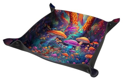 Würfeltablett für Tischspiele und Rollenspiele - Wonder Book, Roll Player, Ashes Reborn - Land der Pilze, 22cm x 22cm / 9 x 9