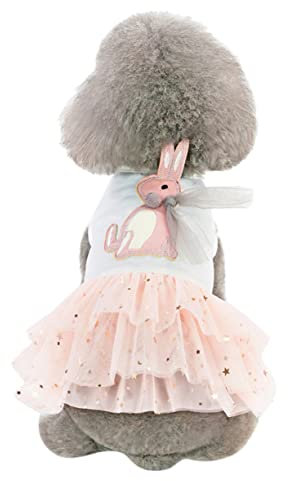 YARNOW 3stücke Pet Gauzy Dress Für Hunde Süßes Tutu-rockkleid Aus Baumwolle Für Frühling Sommer Rosa Für Outdoor-aktivitäten Und Besondere Anlässe