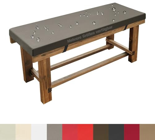 Lsjoaw Bankauflage 150X40X3CM Wasserdicht Sitzauflage Bankkissen Sitzkissen Gartenbank Auflage Schaukel Kissen für Gartenbank Schwingen Bankpolster Outdoor für Fensterbank Gartenkissen Grau