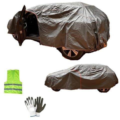 Compatible con Mini Cabrio AÑO 12 al TAMAÑO S Funda PROTECCIÓN Polar para Coche 250GR Cubierta Impermeable Anti Granizo Anti Moho Anti Rayas Capota Zip Lateral