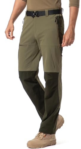 yeyity Wanderhose Herren Outdoor Hosen Robust Atmungsaktiv Langlebig Trekkinghose Cargo Arbeitshosen Männer zum viele Outdoor-Aktivitäten (6237,Amy Grün,XL)