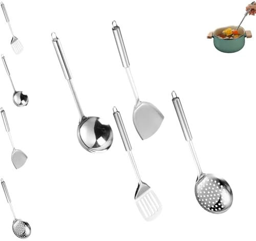 Genérico Espátula de Titanio 100% Puro Juego de espátulas de Titanio for Wok Espátula de Titanio for cocinar Pala for cocinar Espátula for Wok Pala de Mango Largo Espátula for Wok(E)