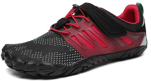 SAGUARO Unisex Barfußschuhe Outdoor Zehenschuhe mit Breite Zehenbox & Zero-Drop Sohle Gr.36-48
