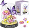 JOAASU Flower Bouquet Building Set, 582 Pcs Butterfly Flower Bouquet Micro Mini BuildingSet, Flowers Bouquet Building, Butterfly Flowers BuildingSet with Dust Cove Gift for Mom Wife Girlfriend