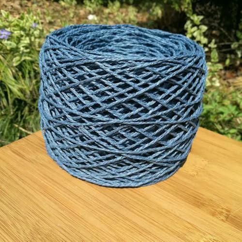 XDMING Hilo de Rafia de algodón Natural de 150 g para Tejer a Mano, Sombreros de Verano, Bolsos, Sandalias de Paja, Papel Esponjoso, Hilo de Hierba Beige.