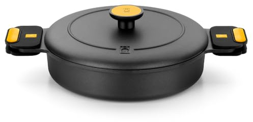 BRA Origen | Cacerola baja 32 cm, aluminio fundido, antiadherente, sin PFOA, full induction, apto para todo tipo de cocinas, incluida inducción