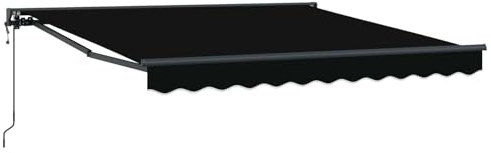vidaXL Markisenrahmen Schwarz 350 x 250 cm
