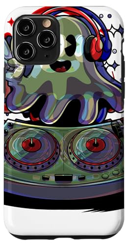 Fantôme Dessin Animé avec Casque DJ Platine Festival Coque pour iPhone 11 Pro
