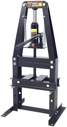 LuckyNote Hydraulic Power Units, 6-Ton Benchtop Hydraulic A-Frame Shop Press with Press Plates, Hydraulic 6 Ton Garage Floor Adjustable Shop Press with Plates, Hydraulic Press, Hydraulic Shop black