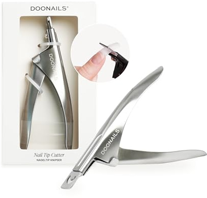 Doonails® Tip Cutter – Präziser Nagelschneider für Fake Tips | Edelstahl, matt-silbern | Für gerade, runde & schräge Schnitte | Sauberes Kürzen ohne Splittern – Profi Maniküre Tool