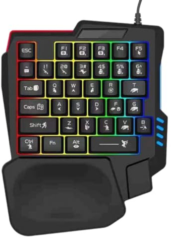 Keypad Anspruchsvolles Mechanisches Einhand-Keypad | RGB-beleuchtetes Kleines -Keypad Kompatibel mit Smartphones, Tablets und