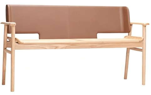 Apk i bc Doppelter Rattan-Freizeit-Arbeitssessel, hohe Belastbarkeit, geeignet für Esstische und Balkone(Light,140 * 47.5 * 77.5)