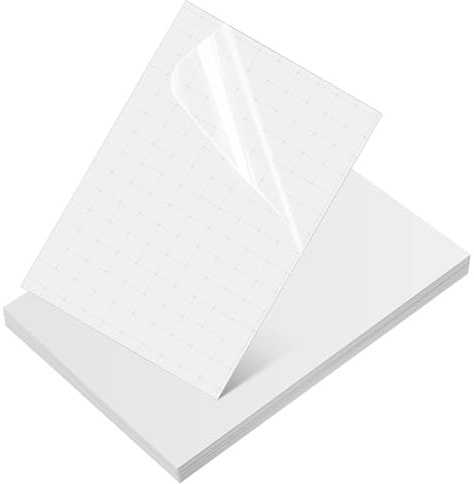 ZUNOXAZ 50 Blatt Selbstklebende Laminierfolien Glänzend Transparente Kaltlaminat folien mit Selbstklebendem Design Wasserfeste Fotoschutzfolien für DIY Projekte und Dokumente