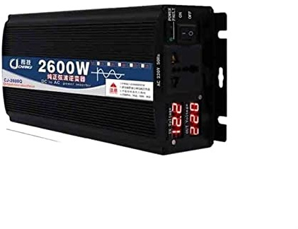 Inverter, Inverter a onda sinusoidale pura 1600W 2200W 2600W 3000W 4000W 5000W 6000W 7000w 8000w 12V/24V 48V 60V a 110/220 Convertitore di potenza tensione solare USB(2600W,24v,50HZ)