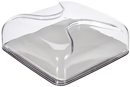 Guzzini Copriformaggio Quadrato Gocce, Grigio Cielo, 25.5 x 25.5 x h11.5 cm