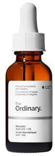 The Ordinary Mandelic Acid 10% + HA, Sérum Exfoliante con Ácido Mandélico y Ácido Hialurónico, Sérum exfoliante suave para una piel clara e hidratada, 30 ml