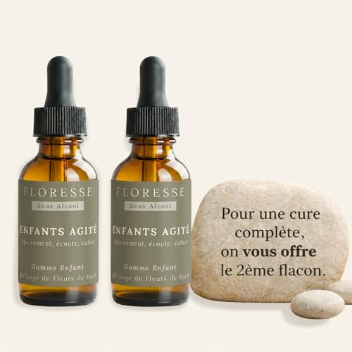 Flor de Bach « Niños agitados » Sin Alcohol: Esta mezcla es eficaz y útil para calmar las excesivas agitaciones del niño, calmar la irritabilidad, y permitirle concentrarse - Frasco de 30 ML