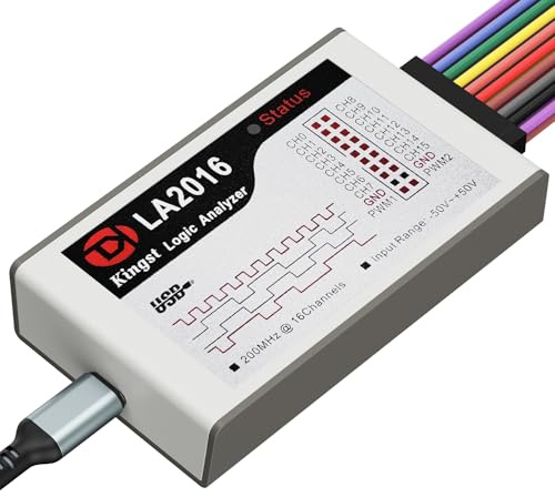 innomaker USB Logikanalysator LA2016 16 Kanäle 200MHz 1G Speicher mit Englischer PC Software Tragbar Hochgeschwindigkeit Unterstützt I2C SPI CAN UART für Windows MacOS Linux