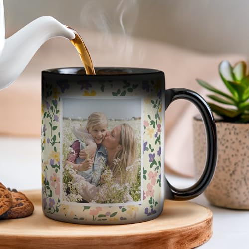 your surprise Tasse mit Foto personalisiert - Zaubertasse Bedruckt mit Foto, erscheint magisch bei heißem Getränk (1E+1 ounces, Keramik, thermochrom, Mug, Fototasse, 3098740031)
