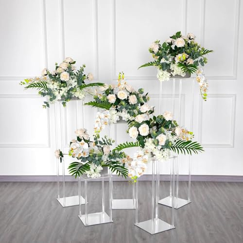 Efavormart 16 Clear Acrylic Flower Stand, Decorative Vase Table Centerpiece