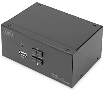 DIGITUS KVM-Switch 2-Port 4K DP Dual Display Switch