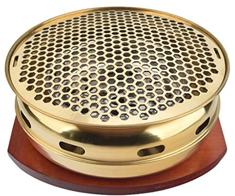 KANBUN Barbacoa de carbón Parrillas Mesa Barbacoa Semi-empotrada Restaurante Japonés Estufa De Barbacoa 33 CM Ronda Comercial (Color : D, Size : 1pcs) Double the comfort