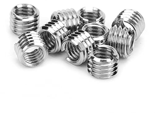 BORDSTRACT 10Stücke Gewindeeinsatz Reduziermutter,M6*1 -M8*1.25 8mm Edelstahl Reparatur Einsatzmutter Gewindemuttern Umbausatz | Reduziert von M6*1 auf M8*1.25. Länge 8mm. Edelstahl, Reparatur.