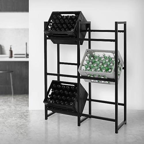 ML-Design Getränkekistenregal für 6 Kisten, 91x31x116,5cm, Stahl, freistehend, Standregal für Getränkekisten, Getränkeregal Kastenregal Kistenregal Bierkistenregal Getränkekistenständer Kistenständer