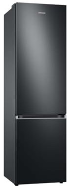 Samsung Kühl-Gefrier-Kombination, Kühlschrank mit Gefrierfach, 203 cm, 390 l Gesamtvolumen, 114 l Gefrierteil, AI Energy Mode, Flaschenregal, Premium Black Steel, RL38C602CB1/EG