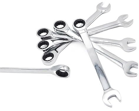 JMorCO Drehmomentschlüssel, 1 Stück Schraubenschlüssel und Zahnkranz, Handwerkzeuge, Stecknuss, Drehmomentmutter, Werkzeuge, EIN Satz Ratschen-Maulschlüssel (Farbe: 19 mm)