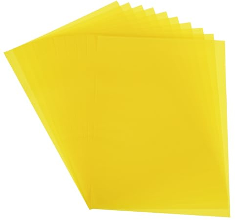 PATIKIL Transparentpapier 30 Blatt A4 21 x 29,7 cm 100 g/m² Gelb | Durchsichtiges Zeichenpapierblock zum Zeichnen, Skizzieren, Malen mit Tinte, Bleistift, Marker