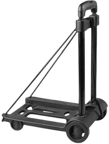 Karlak Chariot à bagages pliable, chariot à main pliable à 2 roues, plateforme roulante pour courses en déplacement