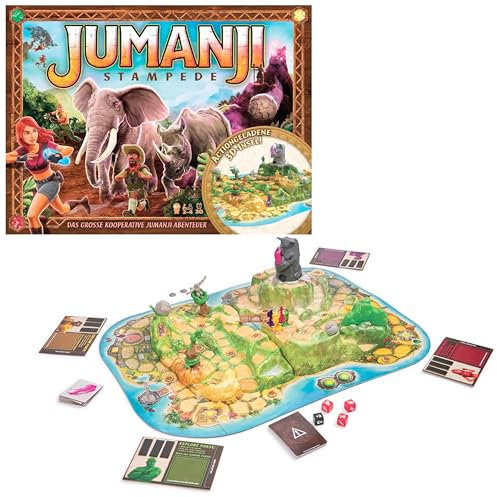 Spin Master Games - Jumanji Stampede - großes kooperatives 3D-Abenteuerspiel für die ganze Familie, 2-4 Spieler, ab 8 Jahren