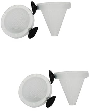 NOLITOY 20pcs Cone Feeder for Bloodworm Removable Aquarium Tool Cup Floating Funnel for Feeding Random Plastic Cone Basket