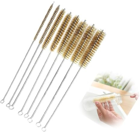 8 Stück Messingrohrreinigungsbürste Reinigungsbürste Aus Messing 6-25 Mm Messing Drahtbürste Set Multifunktionale Reinigungsbürsten Mit Langem Griff Für Effiziente Bohrlochreinigung