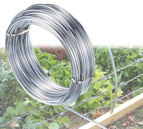 Bindedraht, Verzinkter Draht, 12 Gauge, 2,8 mm (0,11 Zoll), biegsamer Massivdraht, DIY-Metalldraht, vielseitig einsetzbar, für Garten, DIY, Blumenbefestigung, Befestigung von Zäunen (Size : 56M/183.7
