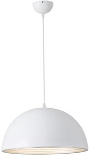 Glowster Lámpara colgante blanca de plástico E27 sin fuente de luz, ideal para decoración interior y como iluminación ambiental.