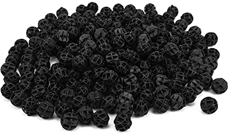 MUNEFE Bio Balls, Bio Balls Filter Media, Black Aquarium Bio Media with Sponge for Fish Tank, Aquarium, Pond Filter Media (16mm200pcs)