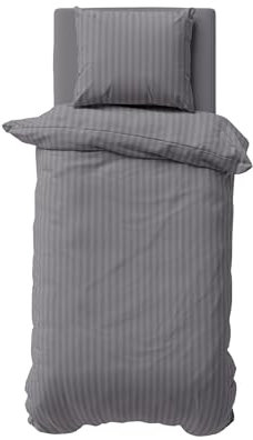 ZIRVEHOME Bettwäsche-Set zweiteilig, 135x200cm Bettbezug, Microfaser, Grau