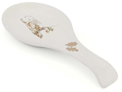 Cooksmart Forest Fable Grand repose-cuillère | Accessoire de cuisine britannique en grès | Design gaufré émaillé inspiré de la forêt | Repose-cuillère durable et élégant | Passe au lave-vaisselle et
