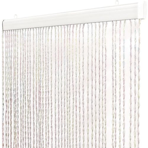 emmevi Cortina antimoscas de hilo trenzado de goma de PVC para ventana de puerta o entrada, 120 x 230 cm, multicolor