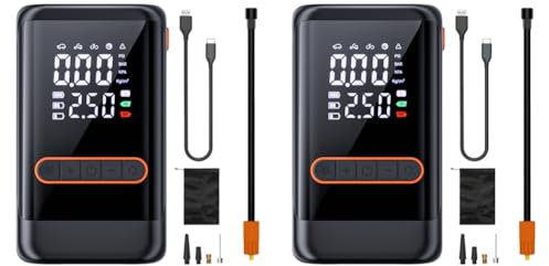 LYEAA Compresor de Aire portátil con Bomba de visualización LED de batería Recargable USB para inflación de automóviles y Motocicletas
