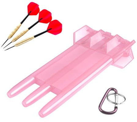 Professioneller Dart-Halter – Hartschalentasche für Darts mit Gürtelclip, Tragetasche für Darts | Darttasche mit weicher Spitze, Dartbox mit Verschluss, Hot Pink, riferimento alla descrizione