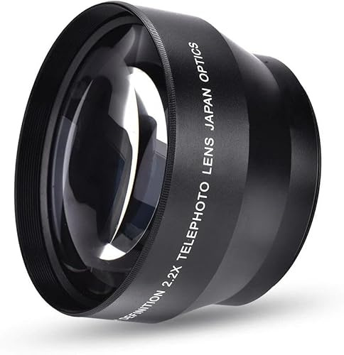 Acuvar 2.2X Telephoto Lens – HD Zoom Camera Lens Attachment for DSLR and Mirrorless Cameras – Teleconverter Lens with Optical Glass for Nikon Canon Sony Pentax Long-Distance Photography (72MM)
