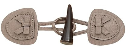 WANYI 2 Paar Knöpfe für Mantel Knebelknöpfe mit Verschluss Leder Horn Knebelverschlüsse Annähknebel Vintage Mantellknöpfe Hornknöpfe für Nähen Trenchcoat Mantel Jacken Strickjacke