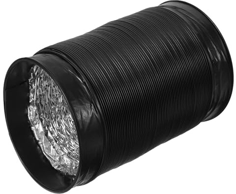 Tuyau de Sèche-linge Flexible en Aluminium Renforcé 100mm Noir | Pvc et Feuille D’aluminium, Installation Facile, Ventilation Homogène, pour Conduit Standard