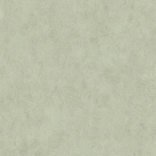 Profhome Papier peint effet crépi 782271-GU Papier peint intissé (TNT) vert vert-pâle 0,53 m x 10,05 m / 5,33 m2