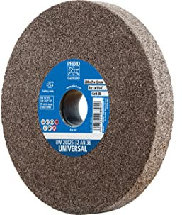 PFERD Schleifbockscheibe UNIVERSAL, 200x25x32mm, A36, 39009711 – Harte Schleifscheibe für universelle Schleifaufgaben, mit Reduzierhülsen (25/20/16mm)